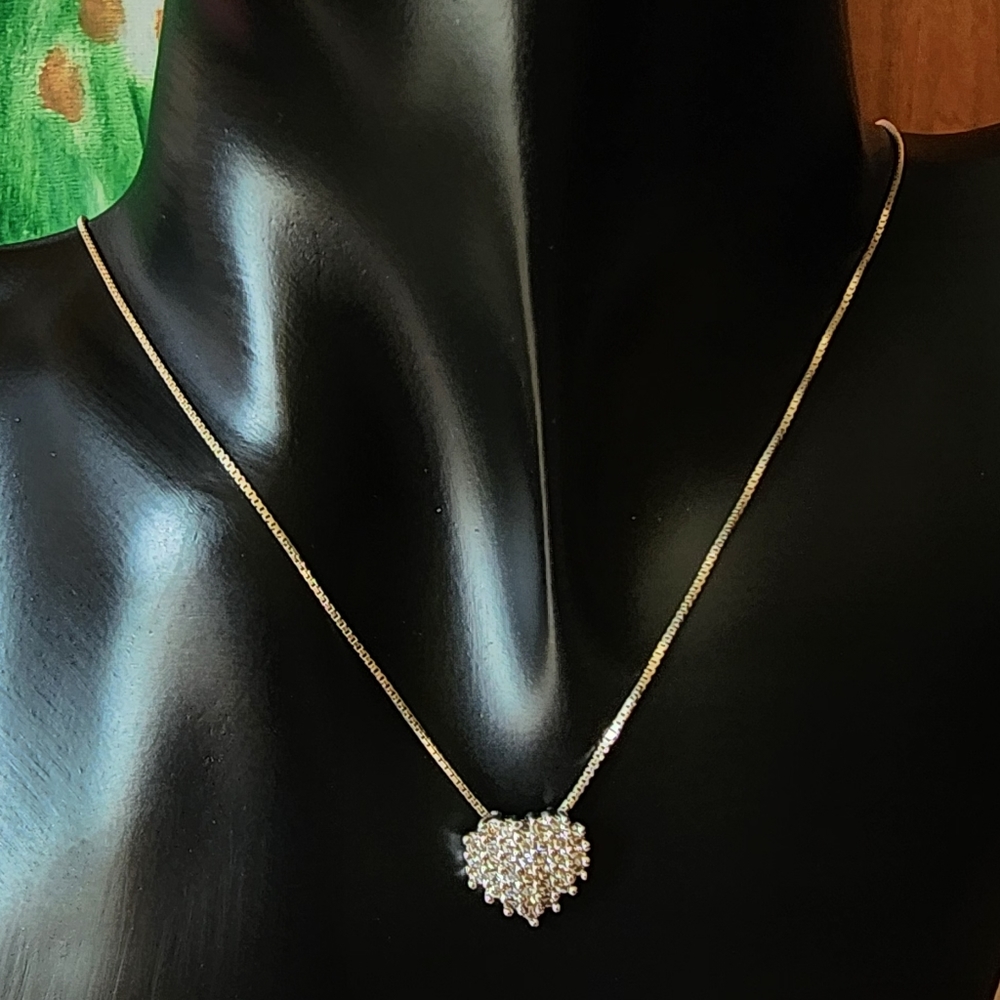 Sterling silver heart necklace